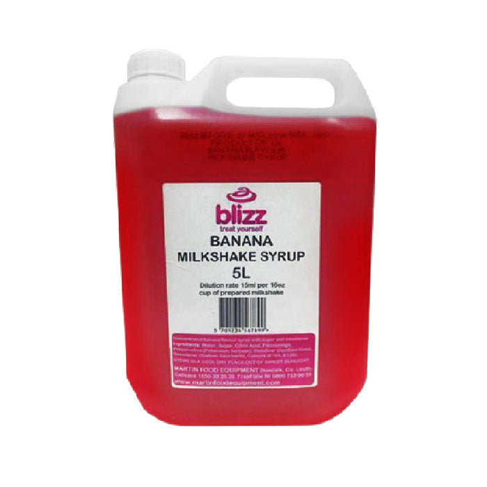 Blizz Banana Milkshake Syrup Concentrate