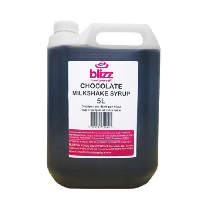 Blizz Chocolate Milkshake Syrup Concentrate