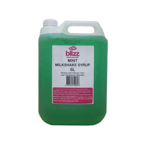 Blizz Mint Milkshake Syrup Concentrate